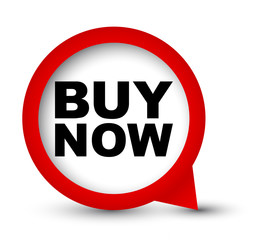 red vector banner buy now