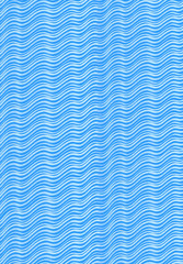 Inclined wavy lines on a blue background