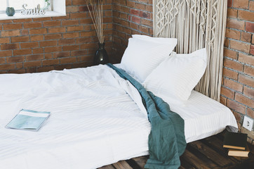 Mint bedroom in minimalist style