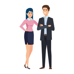 business couple avatars characters