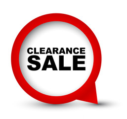 red vector banner clearance sale