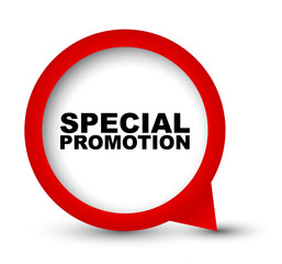 red vector banner special promotion
