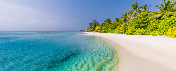 Luxury vacation as beach landscape, summer holiday and beach mood. Perfect panoramic landscape in...