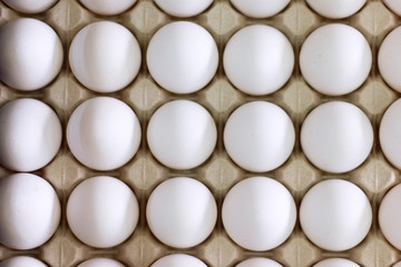 Carton of fresh eggs