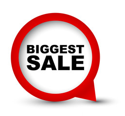 red vector banner biggest sale