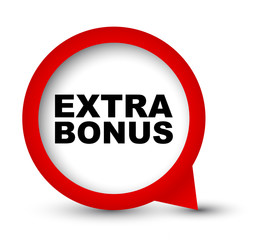 red vector banner extra bonus
