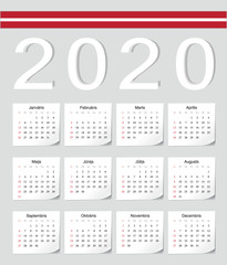 Latvian 2020 calendar