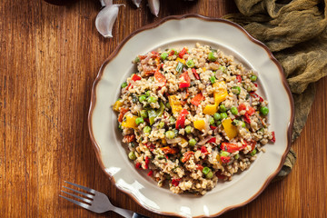 Bulgur salad with vegetables