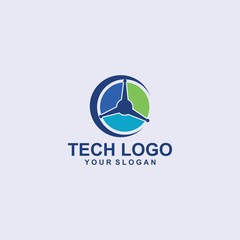 TECH LOGO DESIGN TEMPLATE,VECTOR