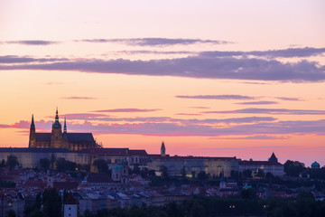 Sonnenuntergang über Prag/Tschechien
