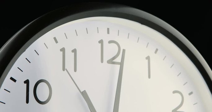 A short time lapse of a clock fac