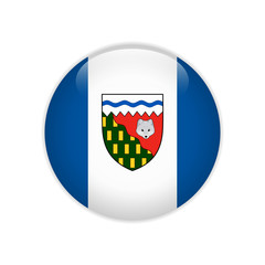 Obraz premium Flag of Northwest Territories button