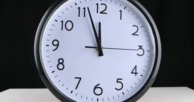 A short time lapse of a clock fac