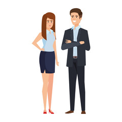 business couple avatars characters