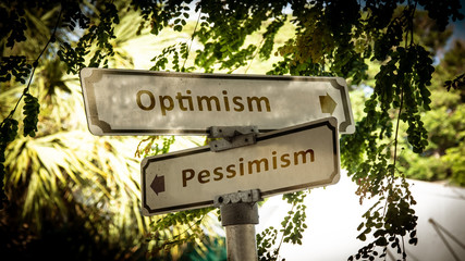 Street Sign Optimism versus Pessimism