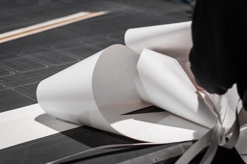 Professional  printing facility, big vinyl rolls, ready for large printer supply. Glossy, matte,...
