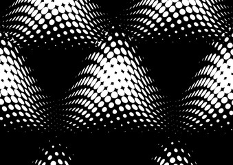 Optical effect pattern, dots black white