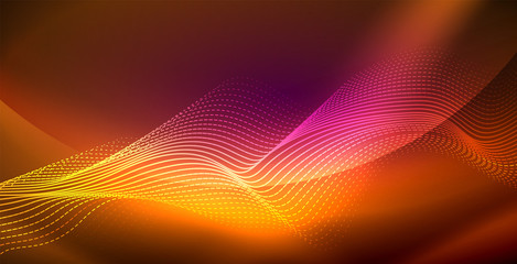 Neon lines shiny glowing background