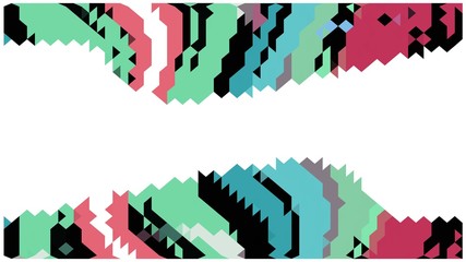 abstract background with colorful pixel decoration.