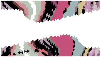 abstract background with colorful pixel decoration.