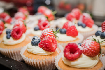 cake with fresh berries