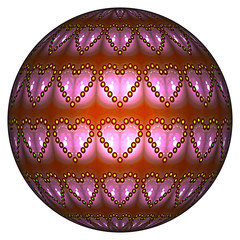 3D Bild - Kugel - Textur - transparenter Background