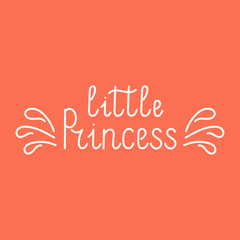 Little princess, hand lettering. Vector illustration.