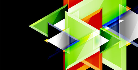 Dynamic triangle composition abstract background