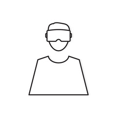 Virtual Reality headset icon- vector illustration
