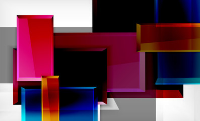 Obraz premium Color squares futuristic abstract background