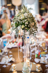 wedding table floral decorations