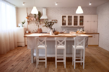 Beautiful interior of modern kitchen