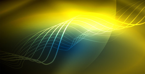 Neon wave background