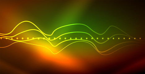 Neon wave background