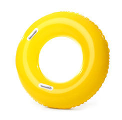 Inflatable ring on white background