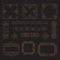 Set of art deco shapes