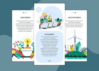 Eco energy and save world web site pages templates
