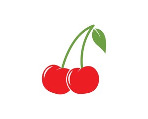 cherry fruit icon vector