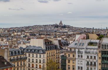 Aerial view of Paris city. France. April 2019