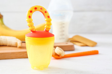 Baby nibbler on light table