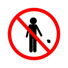 Do not litter sign vector.Please help to keep clean.