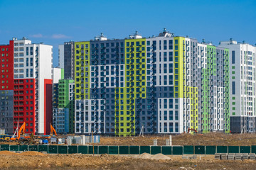 Moscow, Russia - April, 20, 2019: new Residential district in Moscow