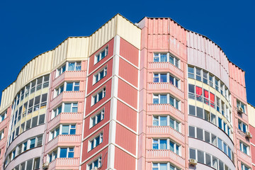 Moscow, Russia - April, 21, 2019: Residential district in Moscow