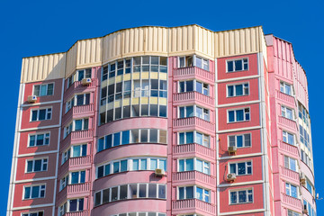 Moscow, Russia - April, 21, 2019: Residential district in Moscow