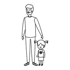 father with daughter characters