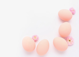 Beautiful Easter eggs on white background