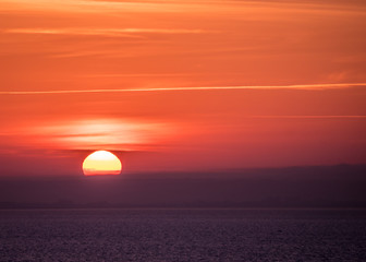 Beautiful sunrise in Mallorca island