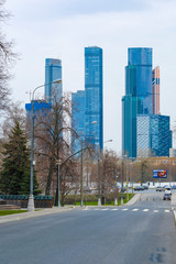 Obraz premium Moscow, Russia - April, 21, 2019: image of High Rise Building in Moscow