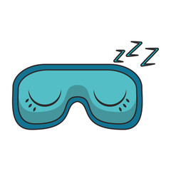 Sleep eyes cap cartoon isolated