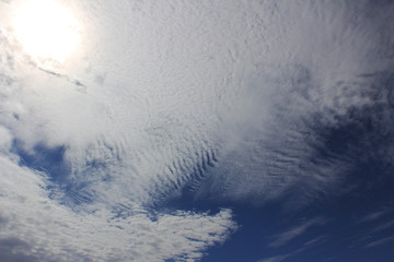 Obraz premium sky with white cloud on sunshine day